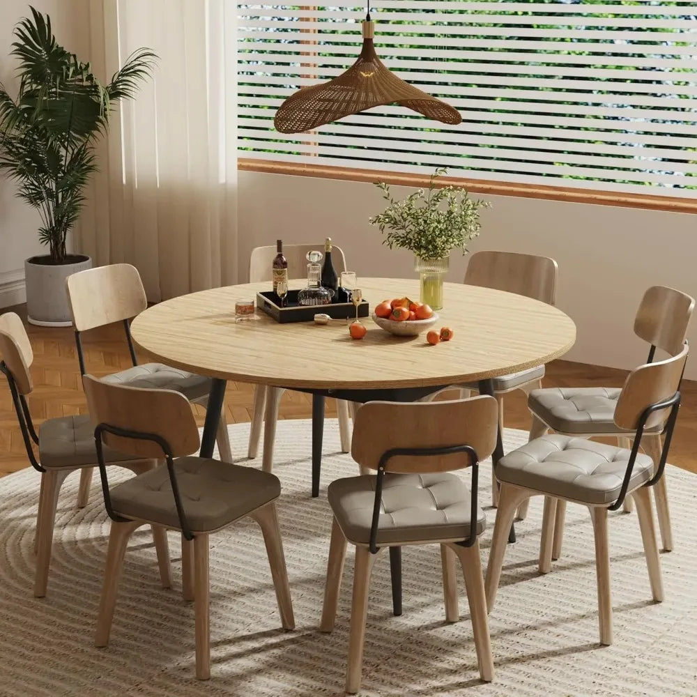 Extendable Round Dining Room Table For 4 6 8 People