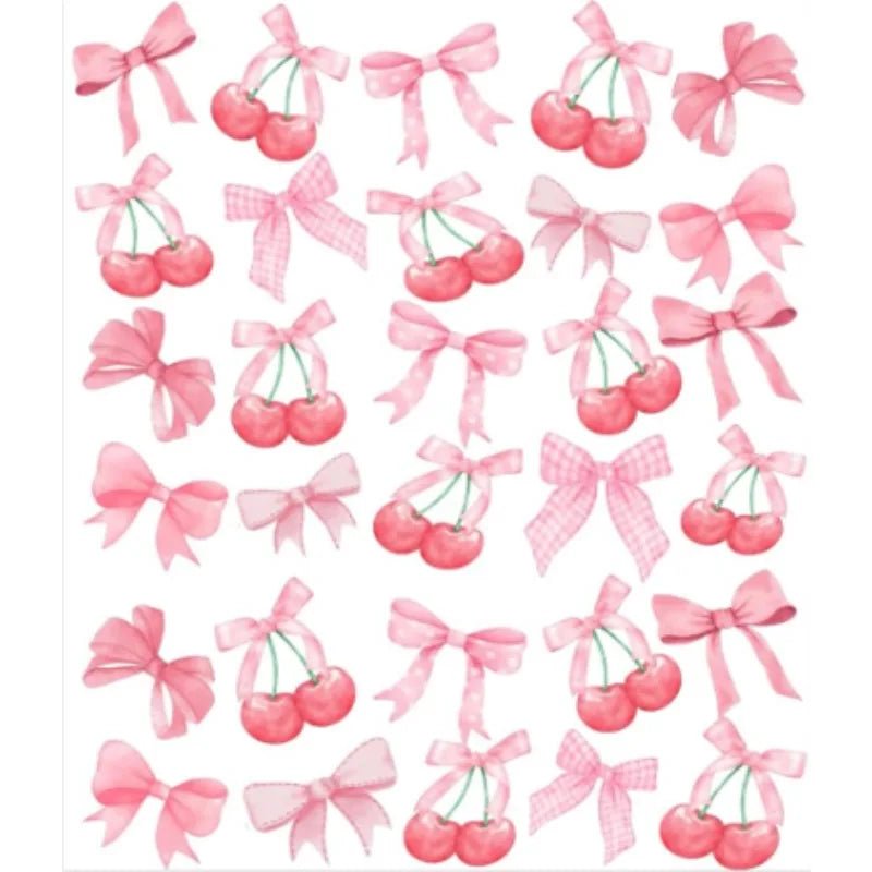 Pink cherry bow throw blanket