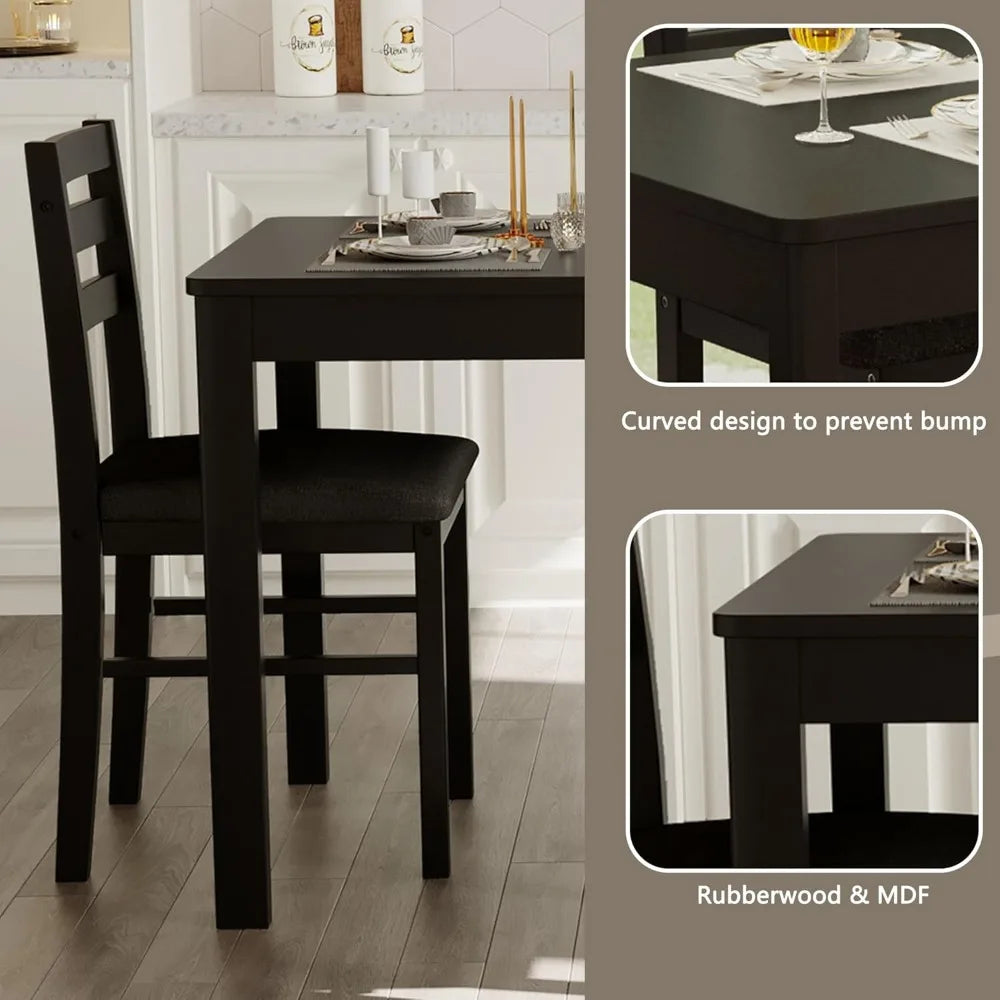 Solid Wood Indoor Modern Rectangular Dining Table