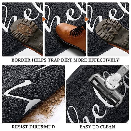 30x17.5inch Stain Resistant Layered Welcome Doormats