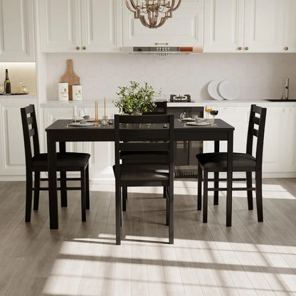 Solid Wood Indoor Modern Rectangular Dining Table