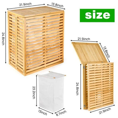 Bamboo Laundry Basket with Lid