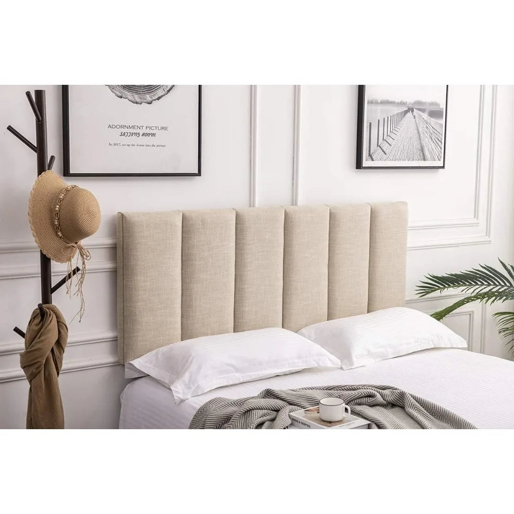 Upholstered King Headboard Linen Head Board for King/Cal King Size
