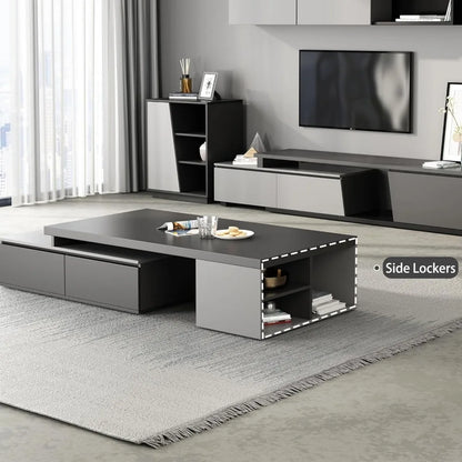 Extendable Modern Coffee Table with Large Storage Drawers