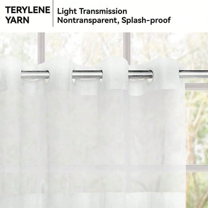 Plants Pattern No Hook Waterproof Shower Curtain