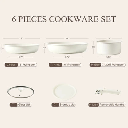 2025 Carote Nonstick Detachable Pots and Pans Set