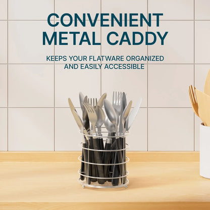 16-piece stainless steel tableware with metal box