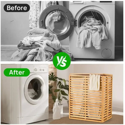 Bamboo Laundry Basket with Lid