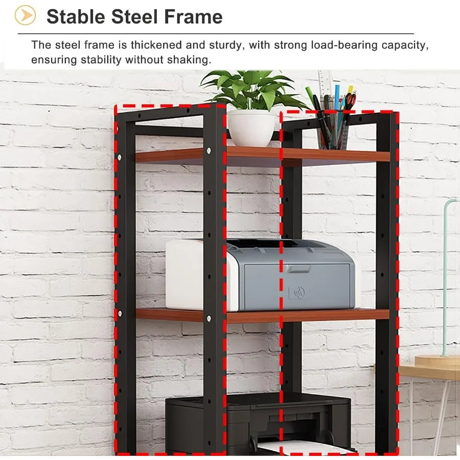 6 Tier Audio Rack Tower Corner TV Console and AV Media Components Cabinet