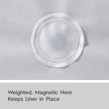 Heavyweight PEVA Shower Liner, 70" W x 72" H, Soft Silver