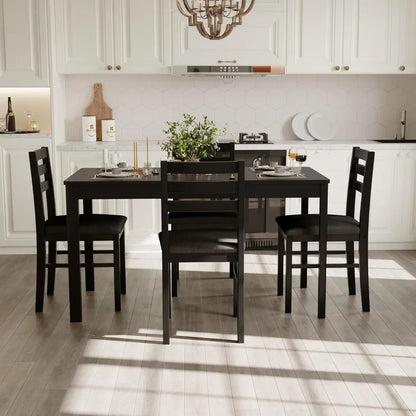 Solid Wood Indoor Modern Rectangular Dining Table