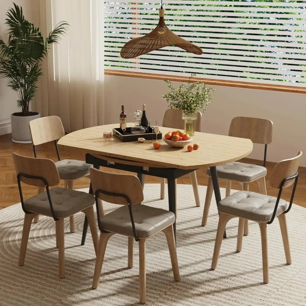 Extendable Round Dining Room Table For 4 6 8 People