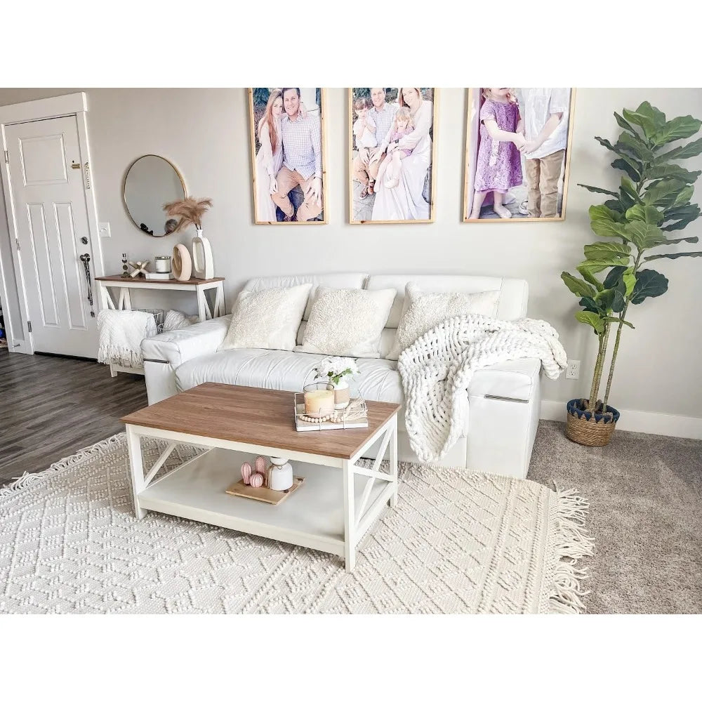 Farmhouse Coffee Table for Living Room