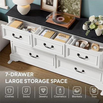 Farmhouse 7 Drawer for Bedroom