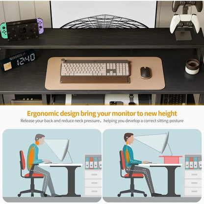 47-Inch Office Desk with Integrated Keyboard Tray