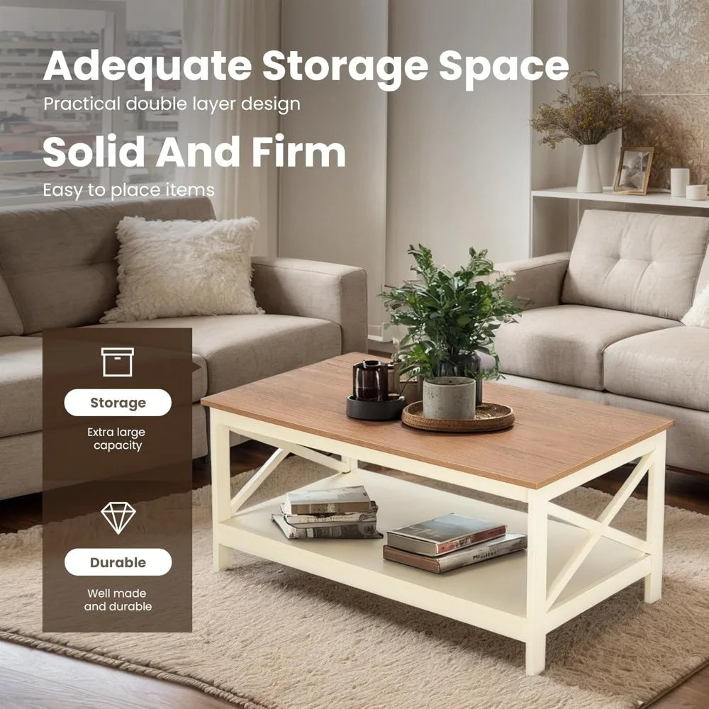 Farmhouse Coffee Table for Living Room