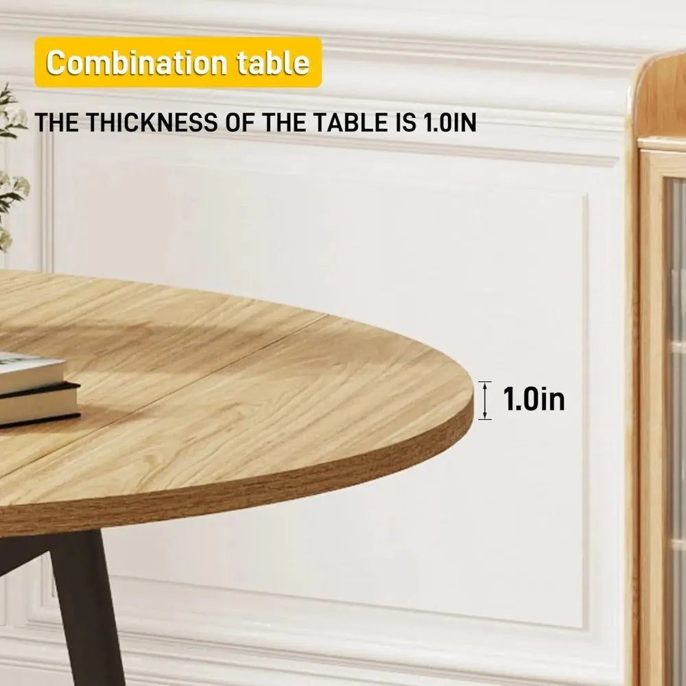 Extendable Round Dining Room Table For 4 6 8 People