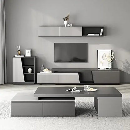 Extendable Modern Coffee Table with Large Storage Drawers